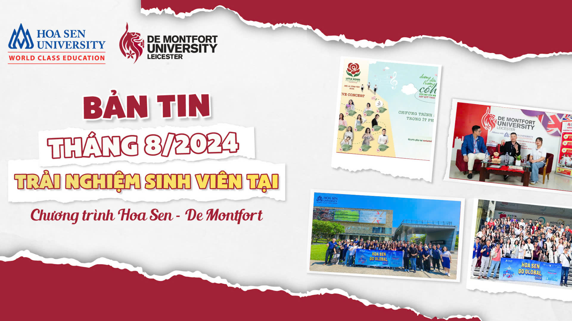 Bảng tin trải nghiệm sinh viên Hoa Sen - De Montfort 08/2024