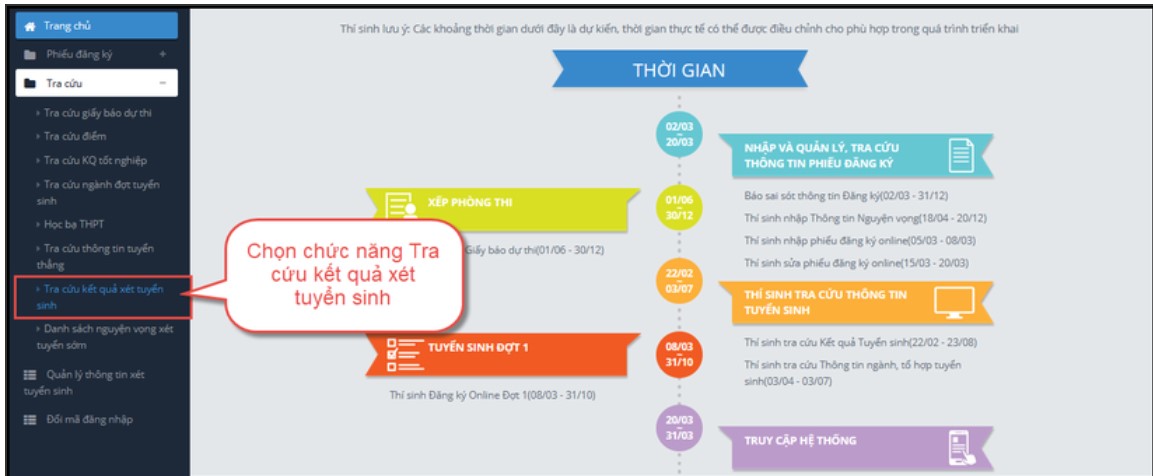 Bước 1 truy cập vào trang cổng thôg tin của Bộ GD và ĐT